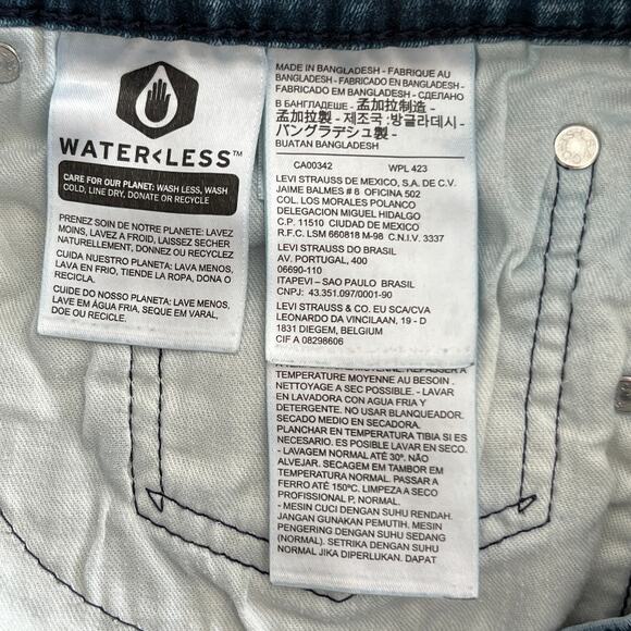 Levi's 511 High Waisted Medium Wash Denim Slim Jeans Men's Size 38 x 30 Blue - Picture 7 of 10